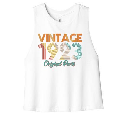 Vintage 1923 Original Parts 100th Birthday Women's Racerback Cropped Tank