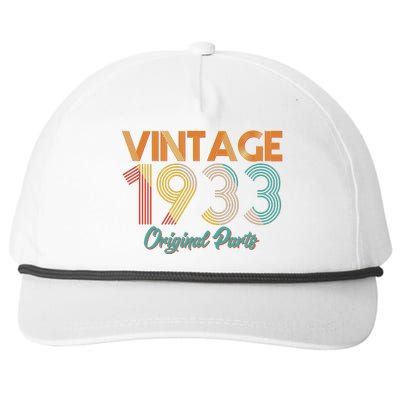 Vintage 1933 Original Parts 90th Birthday Snapback Five-Panel Rope Hat