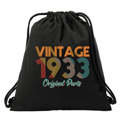 Vintage 1933 Original Parts 90th Birthday Drawstring Bag