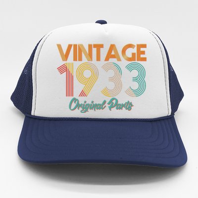 Vintage 1933 Original Parts 90th Birthday Trucker Hat