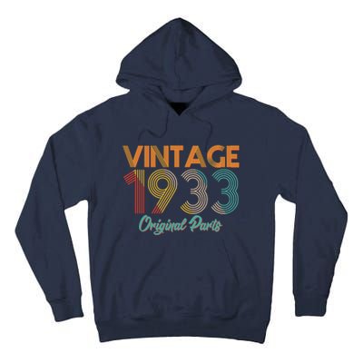 Vintage 1933 Original Parts 90th Birthday Tall Hoodie