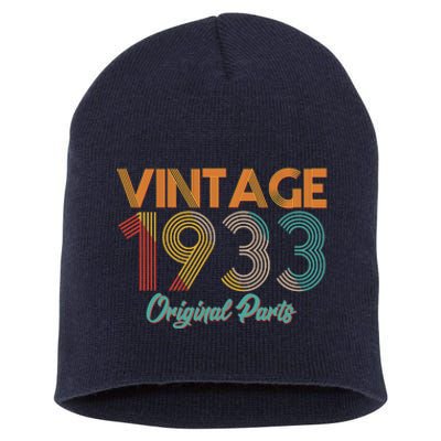 Vintage 1933 Original Parts 90th Birthday Short Acrylic Beanie