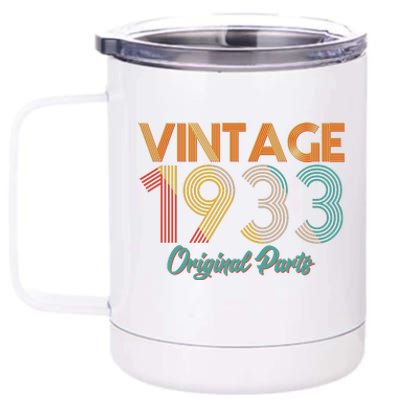 Vintage 1933 Original Parts 90th Birthday 12 oz Stainless Steel Tumbler Cup