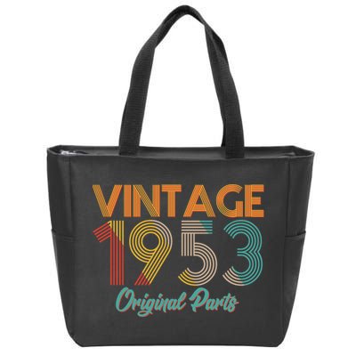 Vintage 1953 Original Parts 70th Birthday Zip Tote Bag