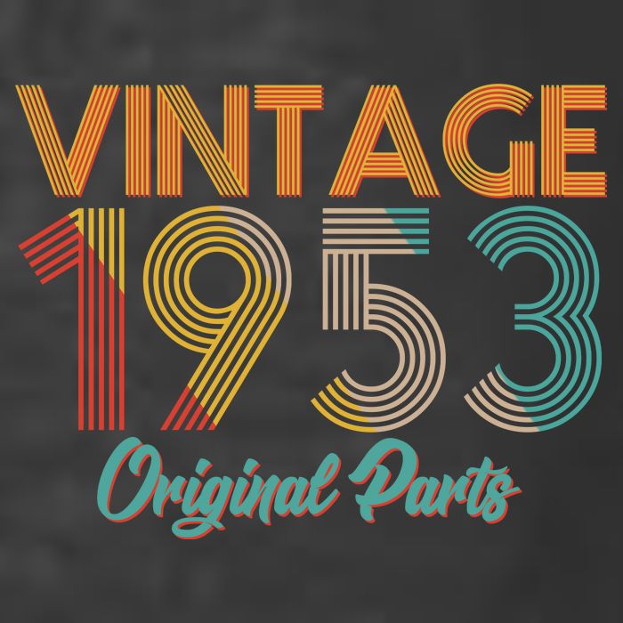 Vintage 1953 Original Parts 70th Birthday Ladies Essential Flowy Tank