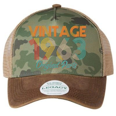 Vintage 1963 Original Parts 60th Birthday Legacy Tie Dye Trucker Hat