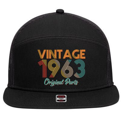 Vintage 1963 Original Parts 60th Birthday 7 Panel Mesh Trucker Snapback Hat