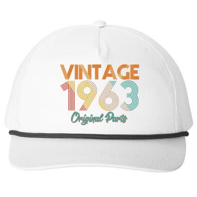 Vintage 1963 Original Parts 60th Birthday Snapback Five-Panel Rope Hat