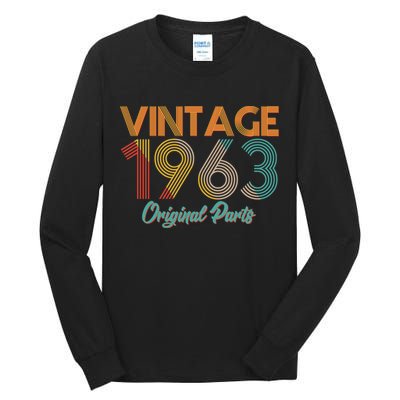 Vintage 1963 Original Parts 60th Birthday Tall Long Sleeve T-Shirt