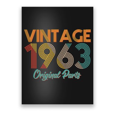 Vintage 1963 Original Parts 60th Birthday Poster