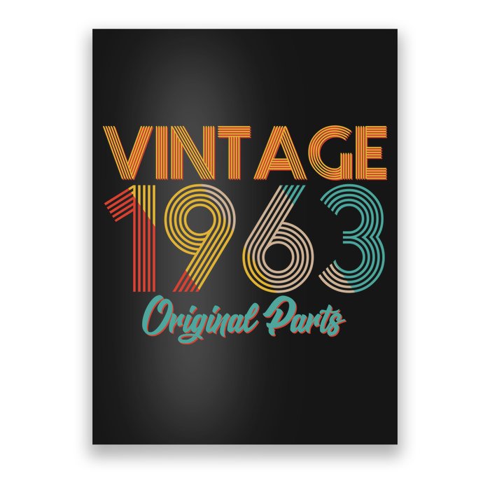 Vintage 1963 Original Parts 60th Birthday Poster