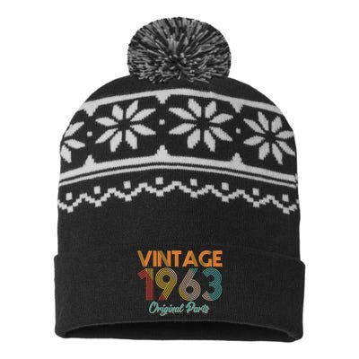 Vintage 1963 Original Parts 60th Birthday USA-Made Snowflake Beanie