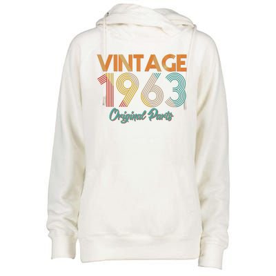 Vintage 1963 Original Parts 60th Birthday Womens Funnel Neck Pullover Hood