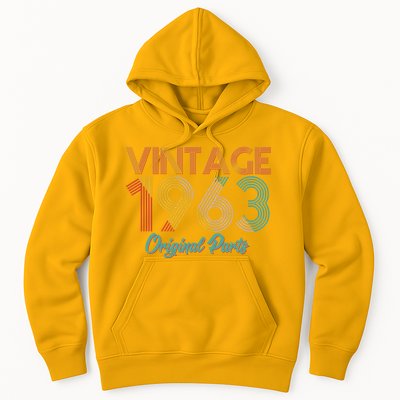 Vintage 1963 Original Parts 60th Birthday Hoodie