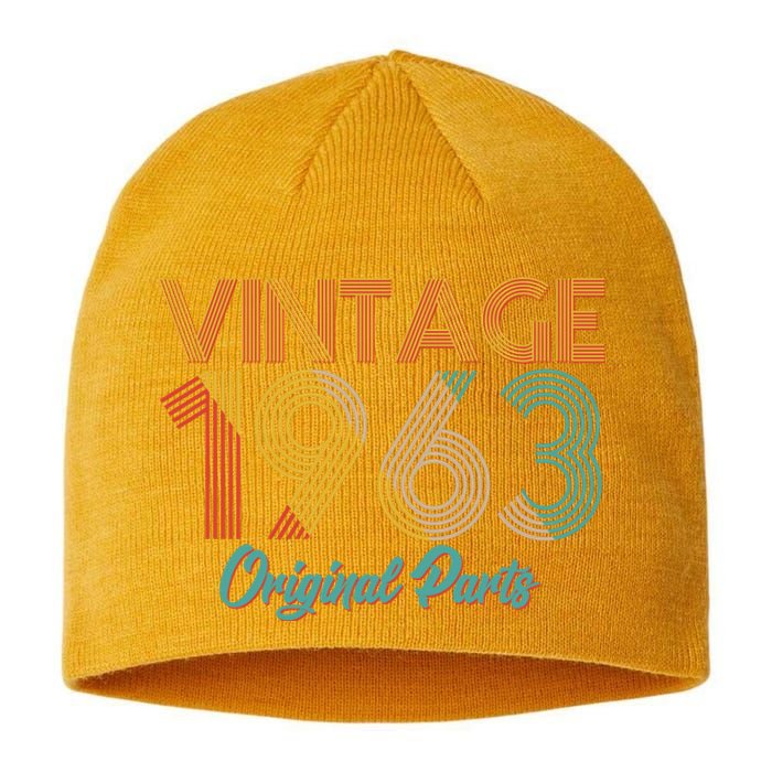 Vintage 1963 Original Parts 60th Birthday Sustainable Beanie