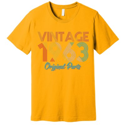Vintage 1963 Original Parts 60th Birthday Premium T-Shirt