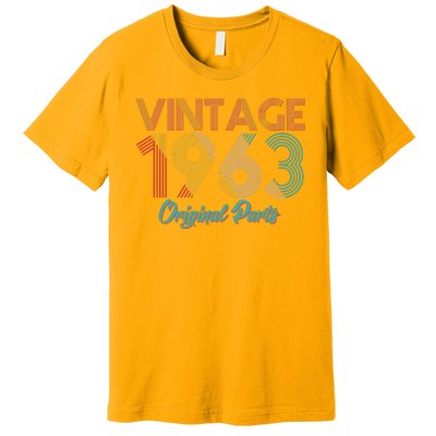 Vintage 1963 Original Parts 60th Birthday Premium T-Shirt