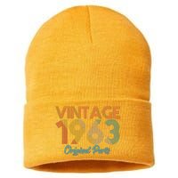 Vintage 1963 Original Parts 60th Birthday Sustainable Knit Beanie