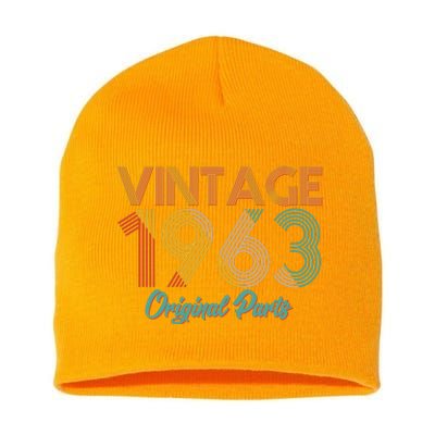 Vintage 1963 Original Parts 60th Birthday Short Acrylic Beanie