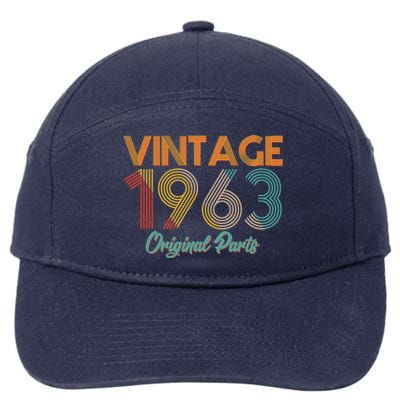 Vintage 1963 Original Parts 60th Birthday 7-Panel Snapback Hat