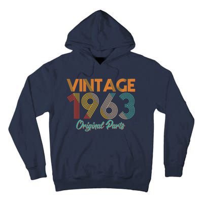 Vintage 1963 Original Parts 60th Birthday Tall Hoodie