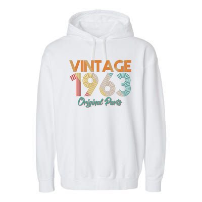 Vintage 1963 Original Parts 60th Birthday Garment-Dyed Fleece Hoodie