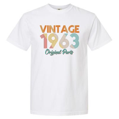 Vintage 1963 Original Parts 60th Birthday Garment-Dyed Heavyweight T-Shirt