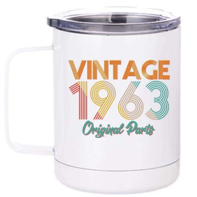 Vintage 1963 Original Parts 60th Birthday 12 oz Stainless Steel Tumbler Cup