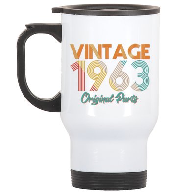 Vintage 1963 Original Parts 60th Birthday Stainless Steel Travel Mug