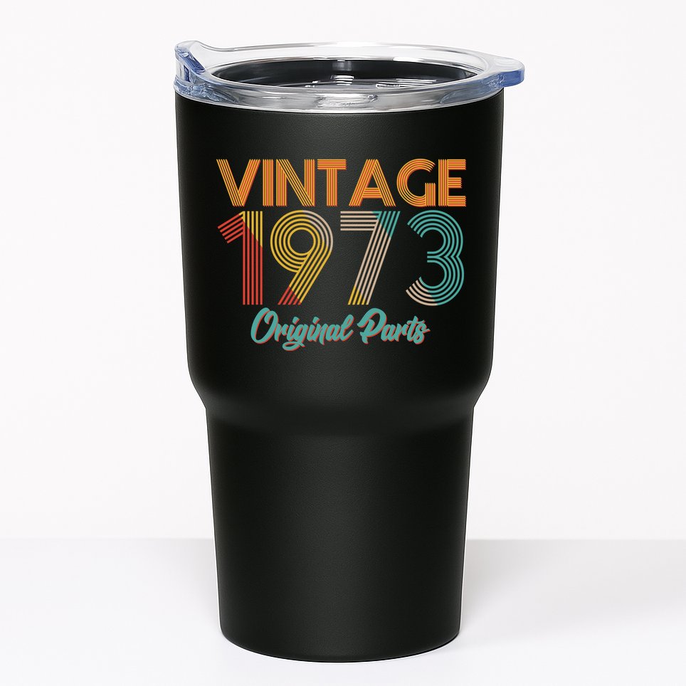 Vintage 1973 Original Parts 50th Birthday Tumbler