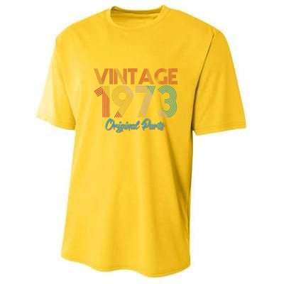 Vintage 1973 Original Parts 50th Birthday Youth Performance Sprint T-Shirt