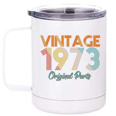 Vintage 1973 Original Parts 50th Birthday 12 oz Stainless Steel Tumbler Cup