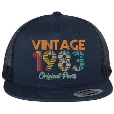 Vintage 1983 Original Parts 40th Birthday Flat Bill Trucker Hat