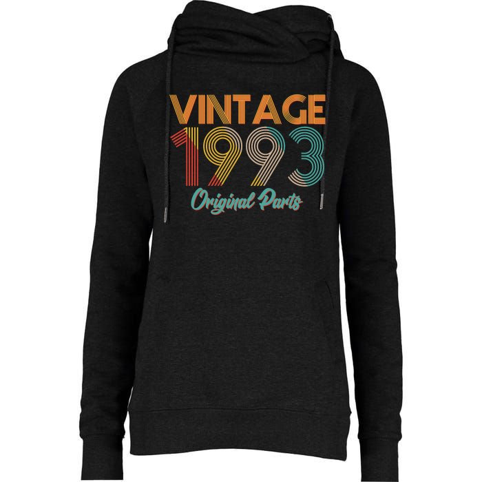 Vintage 1993 Original Parts 30th Birthday Womens Funnel Neck Pullover Hood