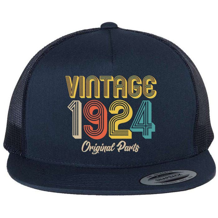 Vintage 1924 Original Parts 100th Birthday Flat Bill Trucker Hat