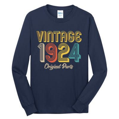 Vintage 1924 Original Parts 100th Birthday Tall Long Sleeve T-Shirt