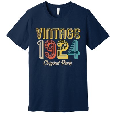 Vintage 1924 Original Parts 100th Birthday Premium T-Shirt