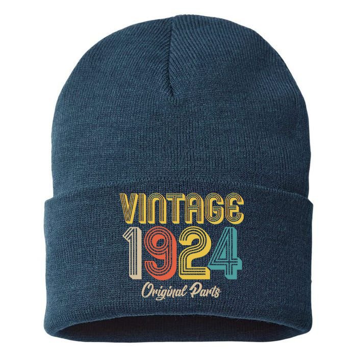 Vintage 1924 Original Parts 100th Birthday Sustainable Knit Beanie