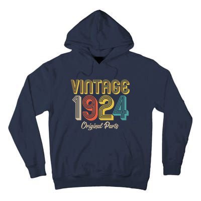 Vintage 1924 Original Parts 100th Birthday Tall Hoodie