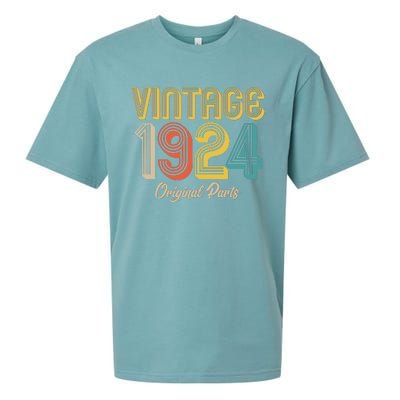 Vintage 1924 Original Parts 100th Birthday Sueded Cloud Jersey T-Shirt