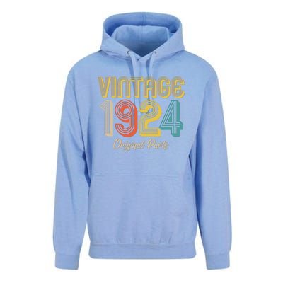 Vintage 1924 Original Parts 100th Birthday Unisex Surf Hoodie