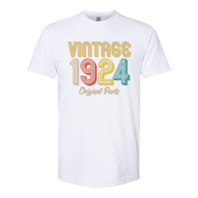 Vintage 1924 Original Parts 100th Birthday Softstyle CVC T-Shirt