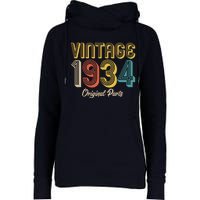 Vintage 1934 Original Parts 90th Birthday Womens Funnel Neck Pullover Hood