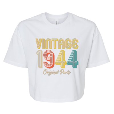 Vintage 1944 Original Parts 80th Birthday Bella+Canvas Jersey Crop Tee