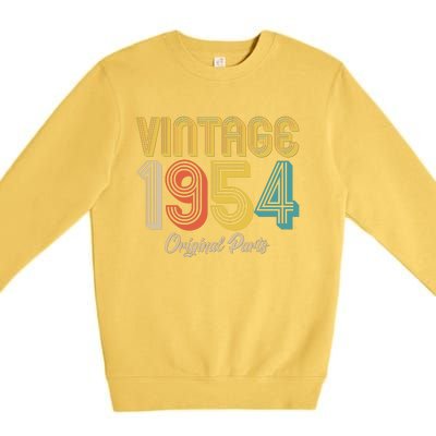 Vintage 1954 Original Parts 70th Birthday Premium Crewneck Sweatshirt