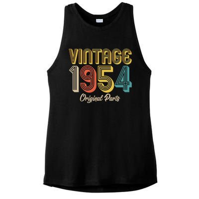 Vintage 1954 Original Parts 70th Birthday Ladies PosiCharge Tri-Blend Wicking Tank