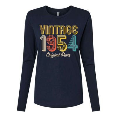 Vintage 1954 Original Parts 70th Birthday Womens Cotton Relaxed Long Sleeve T-Shirt