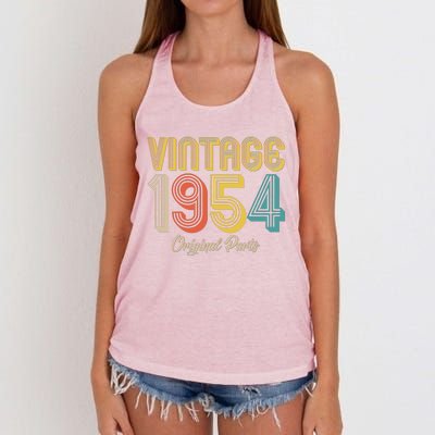 Vintage 1954 Original Parts 70th Birthday Women's Knotted Racerback Tank