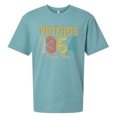 Vintage 1954 Original Parts 70th Birthday Sueded Cloud Jersey T-Shirt