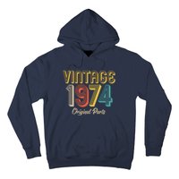 Vintage 1974 Original Parts 50th Birthday Hoodie